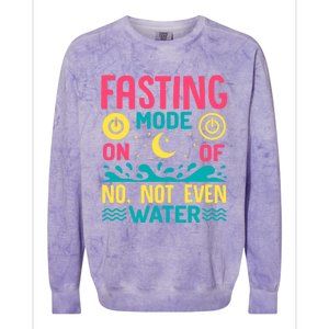 Fasting Mode On Ramadan Weight Loss And Fasting Gift Colorblast Crewneck Sweatshirt