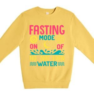 Fasting Mode On Ramadan Weight Loss And Fasting Gift Premium Crewneck Sweatshirt