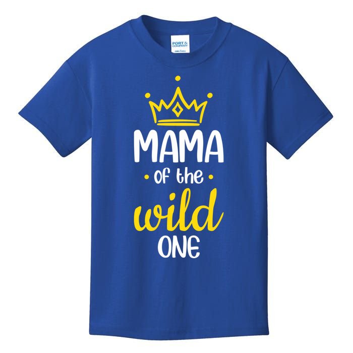 Funny Mama Of The Wild One Mom Of The Wild One Gift Kids T-Shirt