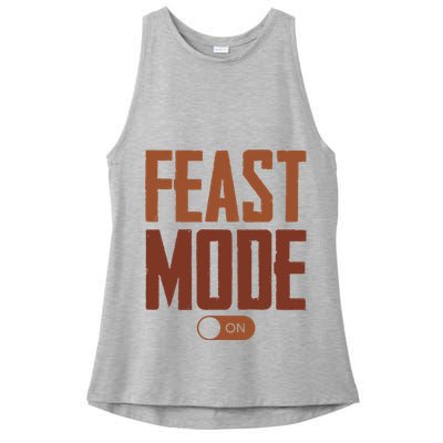 Feast Mode On Funny Thanksgiving Holiday Ladies PosiCharge Tri-Blend Wicking Tank