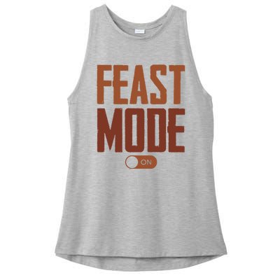 Feast Mode On Funny Thanksgiving Holiday Ladies PosiCharge Tri-Blend Wicking Tank