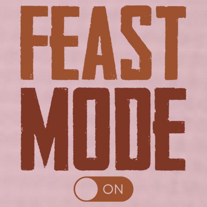 Feast Mode On Funny Thanksgiving Holiday 25L Jumbo Tote