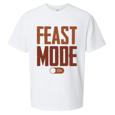 Feast Mode On Funny Thanksgiving Holiday Sueded Cloud Jersey T-Shirt