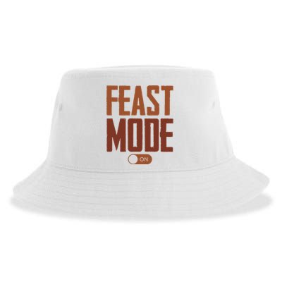Feast Mode On Funny Thanksgiving Holiday Sustainable Bucket Hat