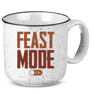 Feast Mode On Funny Thanksgiving Holiday 15oz Campfire Ceramic Mug