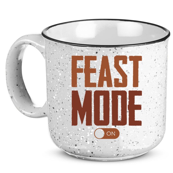 Feast Mode On Funny Thanksgiving Holiday 15oz Campfire Ceramic Mug