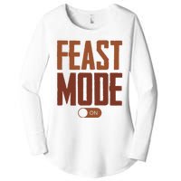 Feast Mode On Funny Thanksgiving Holiday Women's Perfect Tri Tunic Long Sleeve Shirt