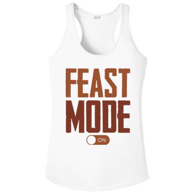 Feast Mode On Funny Thanksgiving Holiday Ladies PosiCharge Competitor Racerback Tank