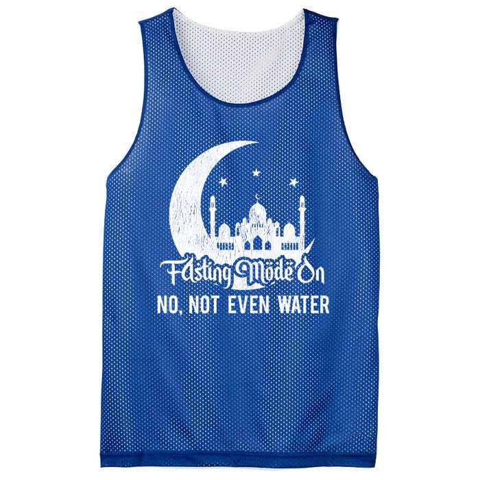 Fasting Mode On No Not Even Water Islamic Ramadan Kareem Meaningful Gift Mesh Reversible Basketball Jersey Tank