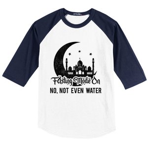 Fasting Mode On No Not Even Water Islamic Ramadan Kareem Meaningful Gift Baseball Sleeve Shirt