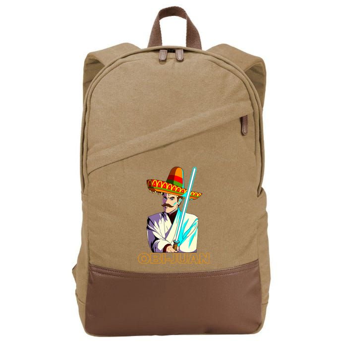 Funny Mexican Obi Juan Movie Parody Nerd Cinco De Mayo Gift Cotton Canvas Backpack