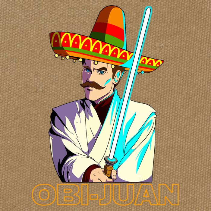 Funny Mexican Obi Juan Movie Parody Nerd Cinco De Mayo Gift Cotton Canvas Backpack