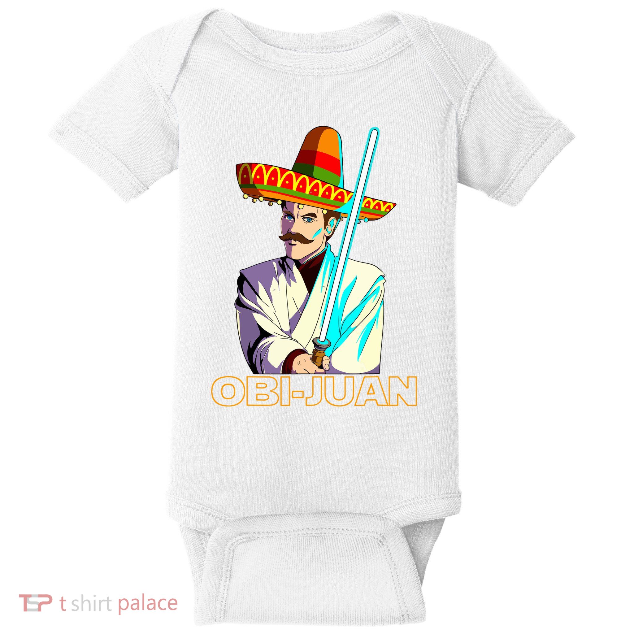 Funny Mexican Obi Juan Movie Parody Nerd Cinco De Mayo Gift Baby Bodysuit