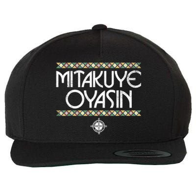 Funny Matikuye Oyasin Native American Indian Saying Funny Native American Shirt Wool Snapback Cap