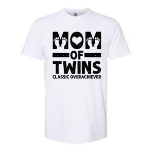 Funny Mom Of Twins Classic Overachiever Cool Twin Mom Gift Meaningful Gift Softstyle CVC T-Shirt