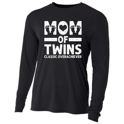 Funny Mom Of Twins Classic Overachiever Cool Twin Mom Gift Cooling Performance Long Sleeve Crew