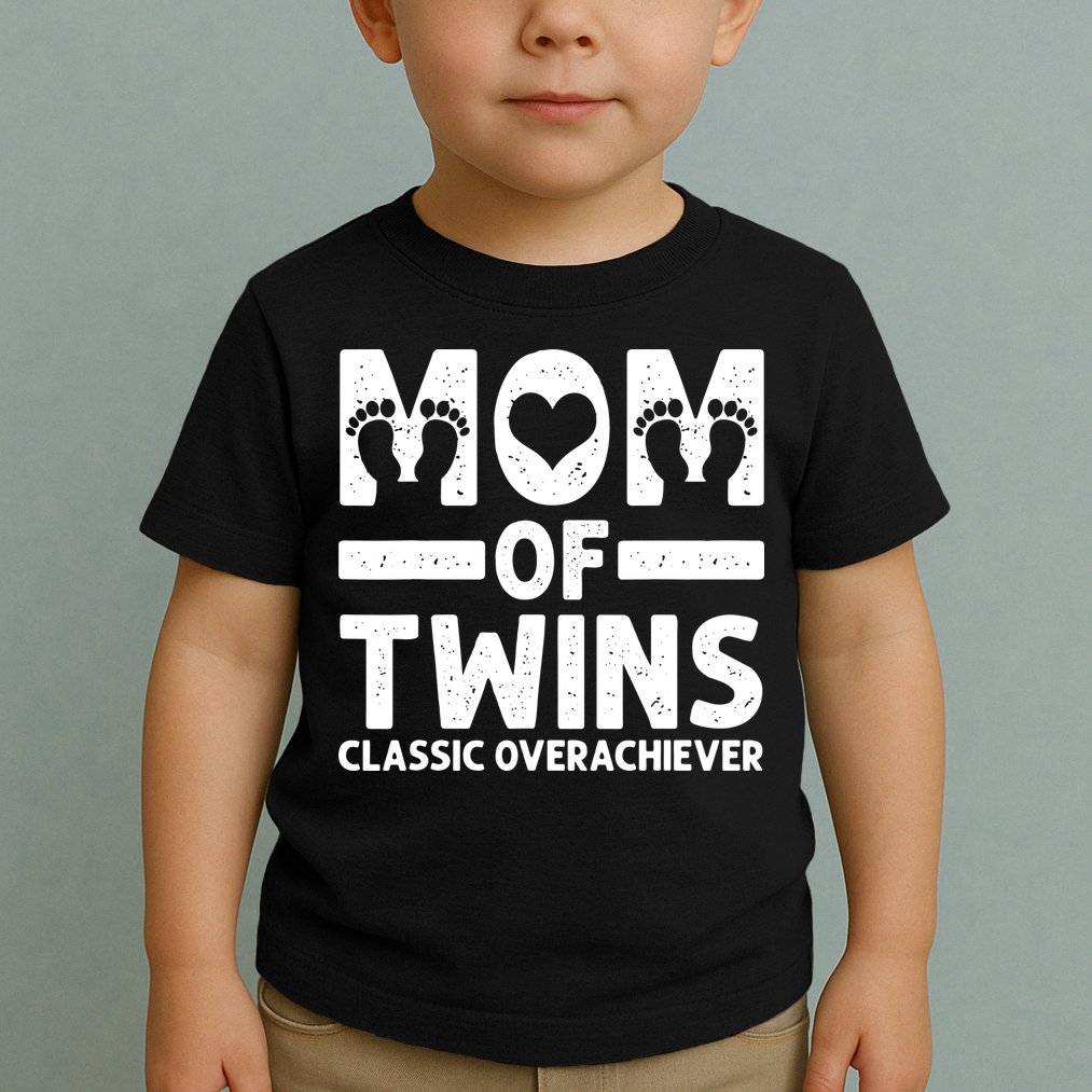 Funny Mom Of Twins Classic Overachiever Cool Twin Mom Gift Toddler T-Shirt