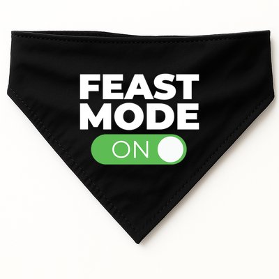 Feast Mode On Switch Thanksgiving Feast Phone Graphic Gift USA-Made Doggie Bandana