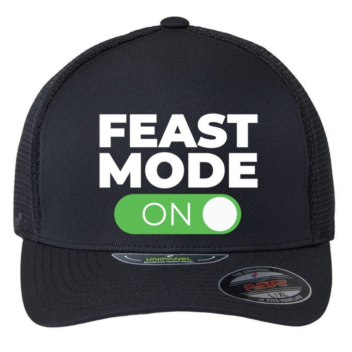 Feast Mode On Switch Thanksgiving Feast Phone Graphic Gift Flexfit Unipanel Trucker Cap