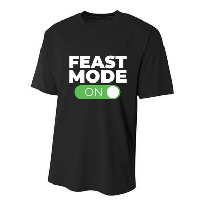 Feast Mode On Switch Thanksgiving Feast Phone Graphic Gift Youth Performance Sprint T-Shirt