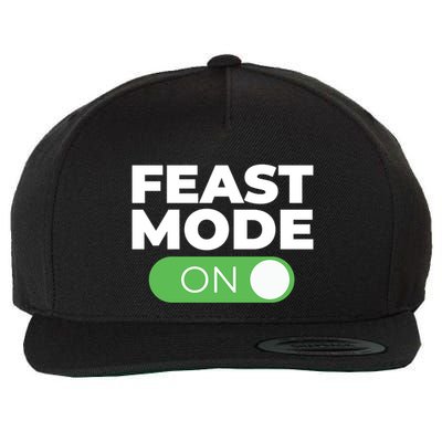 Feast Mode On Switch Thanksgiving Feast Phone Graphic Gift Wool Snapback Cap