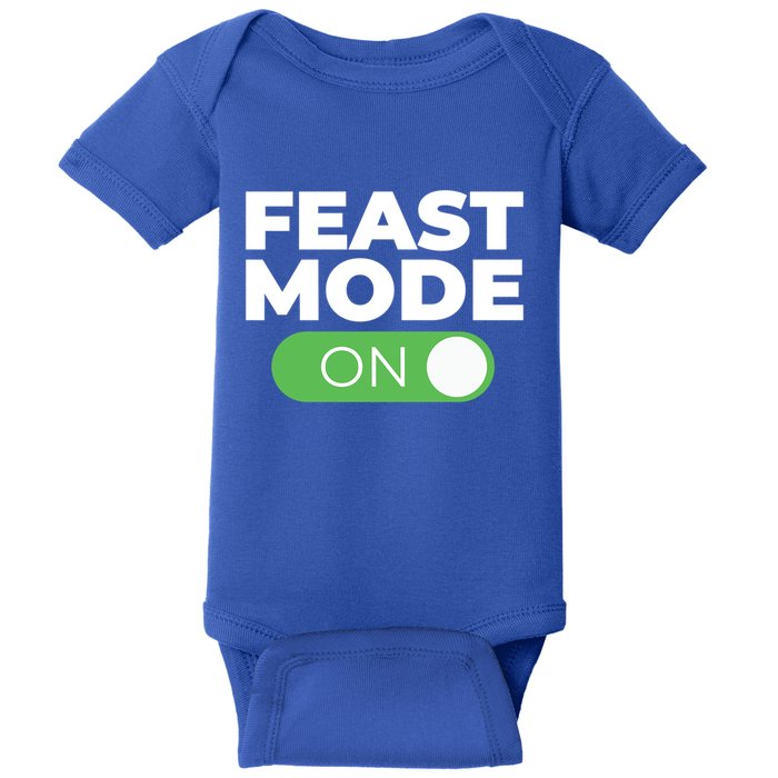 Feast Mode On Switch Thanksgiving Feast Phone Graphic Gift Baby Bodysuit