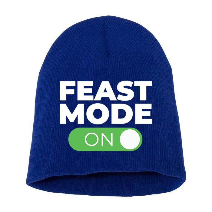 Feast Mode On Switch Thanksgiving Feast Phone Graphic Gift Short Acrylic Beanie