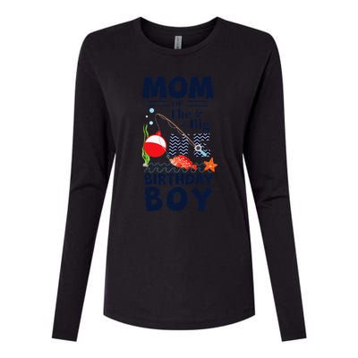 Funny Mom Of The Big One Birthday Fishing 1st First Birthday Gift Womens Cotton Relaxed Long Sleeve T-Shirt