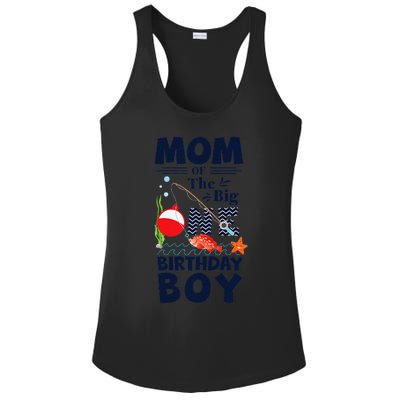 Funny Mom Of The Big One Birthday Fishing 1st First Birthday Gift Ladies PosiCharge Competitor Racerback Tank