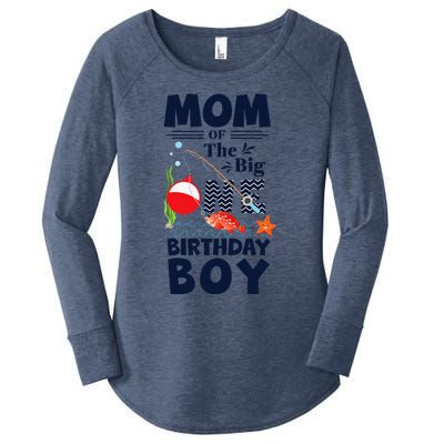 Funny Mom Of The Big One Birthday Fishing 1st First Birthday Gift Women's Perfect Tri Tunic Long Sleeve Shirt