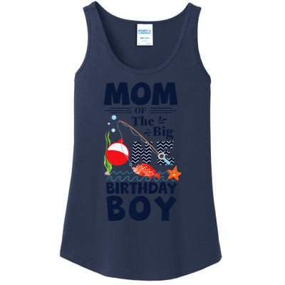 Funny Mom Of The Big One Birthday Fishing 1st First Birthday Gift Ladies Essential Tank