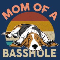 Funny Mom Of A Basshole Bassethound Gifts 7 Panel Mesh Trucker Snapback Hat