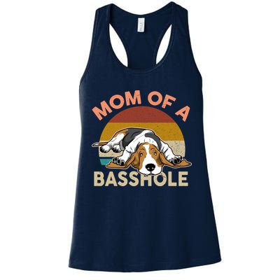 Funny Mom Of A Basshole Bassethound Gifts Womens Tank Top