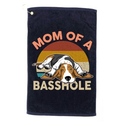 Funny Mom Of A Basshole Bassethound Gifts Golf Towel