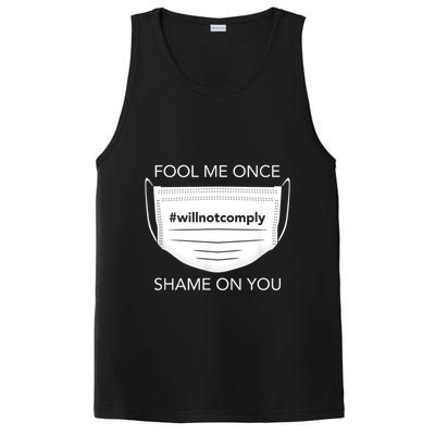Fool Me Once I Will Not Comply Anti Mask No More Masks PosiCharge Competitor Tank