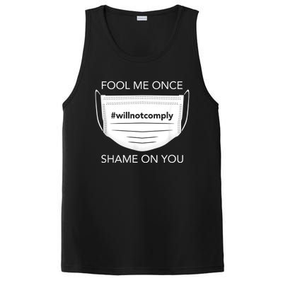 Fool Me Once I Will Not Comply Anti Mask No More Masks PosiCharge Competitor Tank