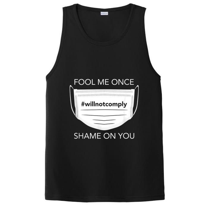 Fool Me Once I Will Not Comply Anti Mask No More Masks PosiCharge Competitor Tank
