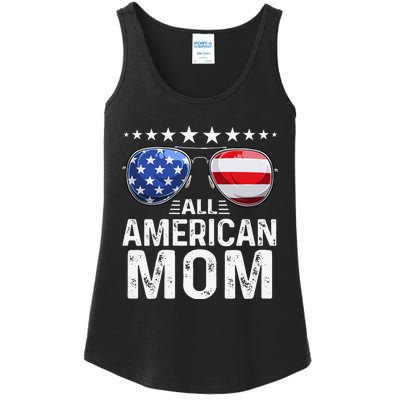 Family Matching Outfit All American Mom 4th of July USA Ladies Essential Tank