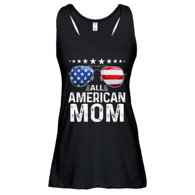 Family Matching Outfit All American Mom 4th of July USA Ladies Essential Flowy Tank