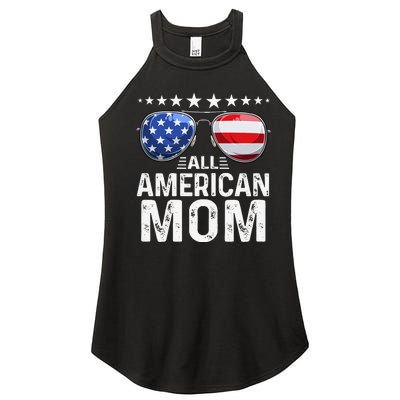 Family Matching Outfit All American Mom 4th of July USA Women’s Perfect Tri Rocker Tank