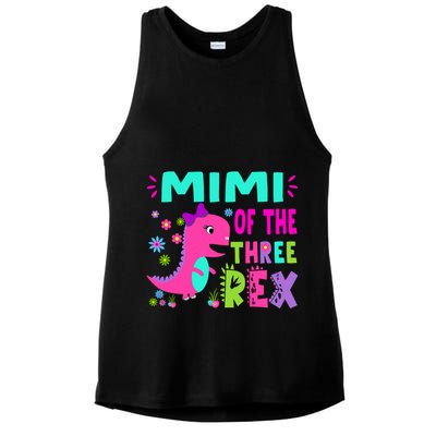 Funny Mimi Of The Birthday Three Rex Dinosaur Ladies PosiCharge Tri-Blend Wicking Tank