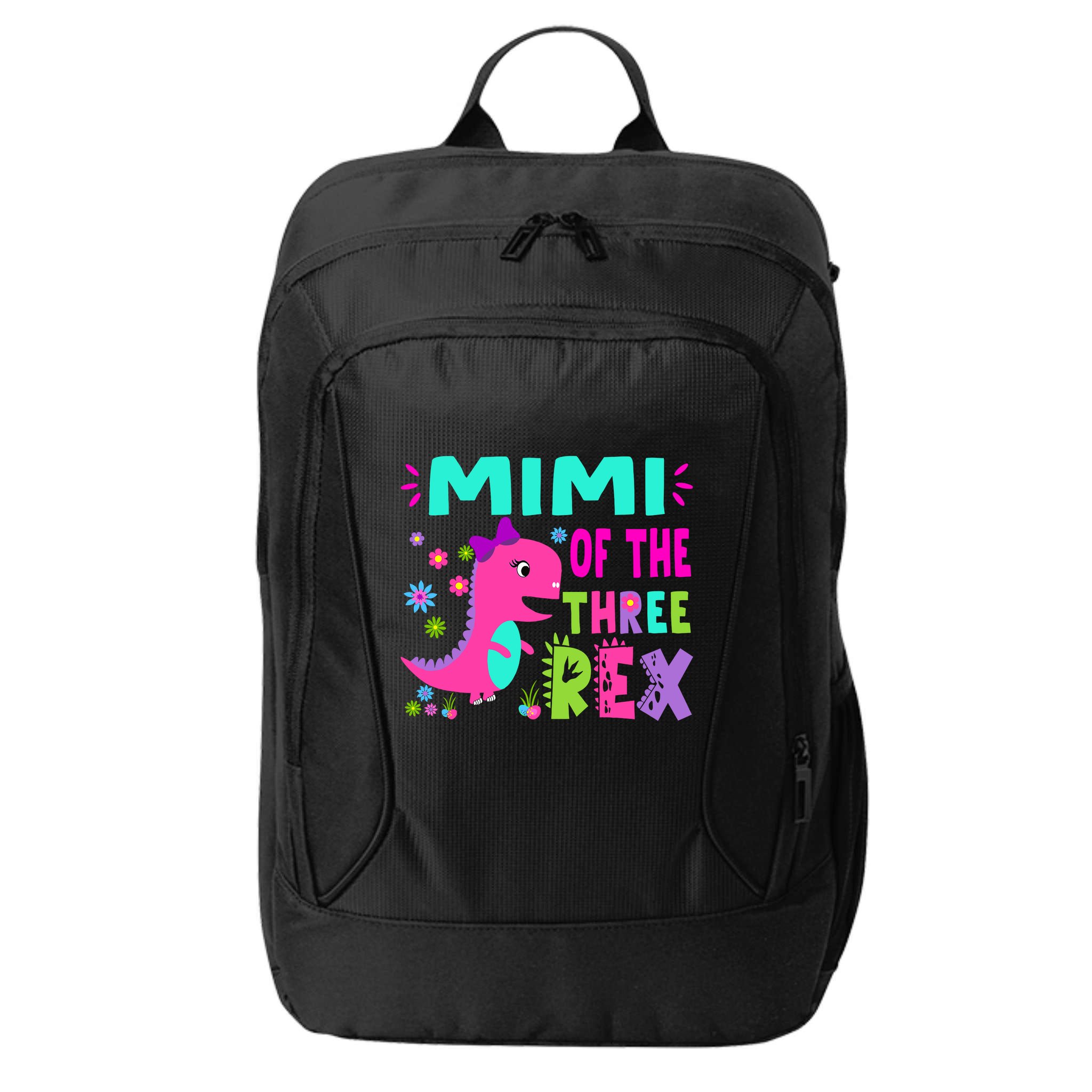 Funny Mimi Of The Birthday Three Rex Dinosaur City Backpack