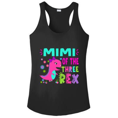 Funny Mimi Of The Birthday Three Rex Dinosaur Ladies PosiCharge Competitor Racerback Tank