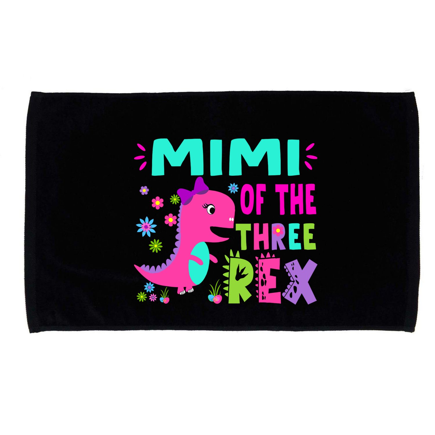 Funny Mimi Of The Birthday Three Rex Dinosaur Microfiber Hand Towel