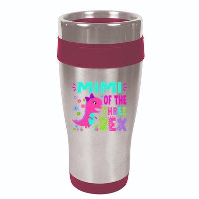 Funny Mimi Of The Birthday Three Rex Dinosaur 16oz Travel Tumbler