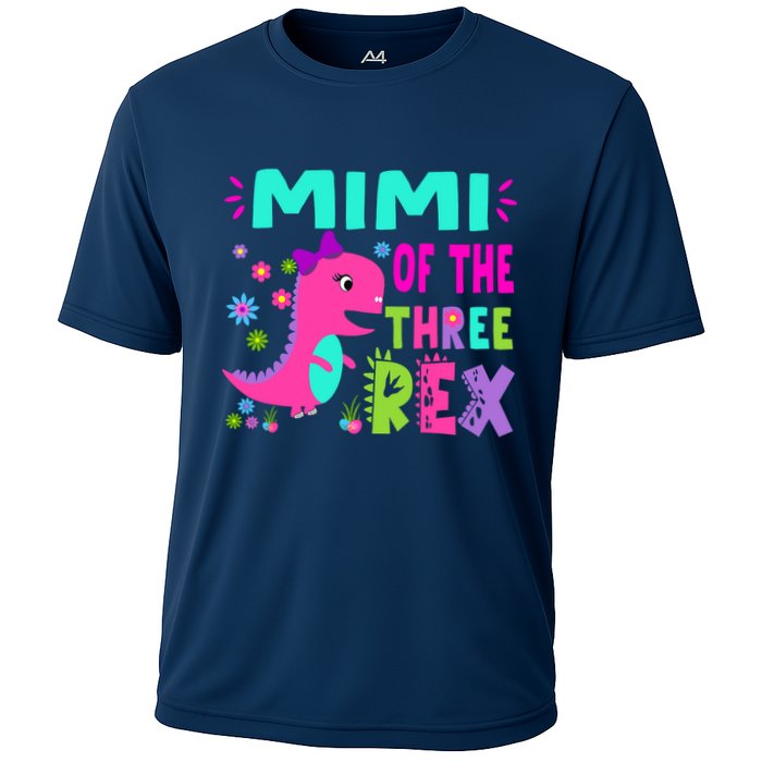 Funny Mimi Of The Birthday Three Rex Dinosaur Cooling Performance Crew T-Shirt