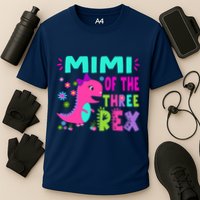 Funny Mimi Of The Birthday Three Rex Dinosaur Cooling Performance Crew T-Shirt