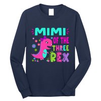 Funny Mimi Of The Birthday Three Rex Dinosaur Long Sleeve Shirt