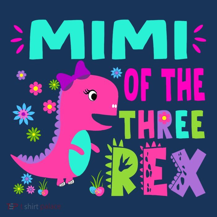 Funny Mimi Of The Birthday Three Rex Dinosaur Flatbill Hat