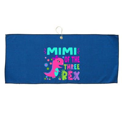 Funny Mimi Of The Birthday Three Rex Dinosaur Large Microfiber Waffle Golf Towel